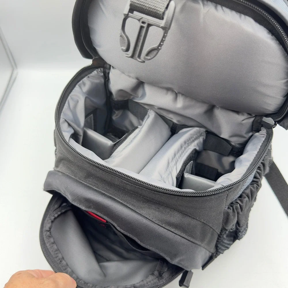 Tamrac Camera Backpack Black Grey SAS Strap Accessory System Vintage Medium Bag